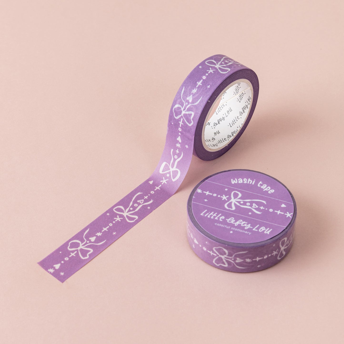 Bows Border Purple Washi Tape