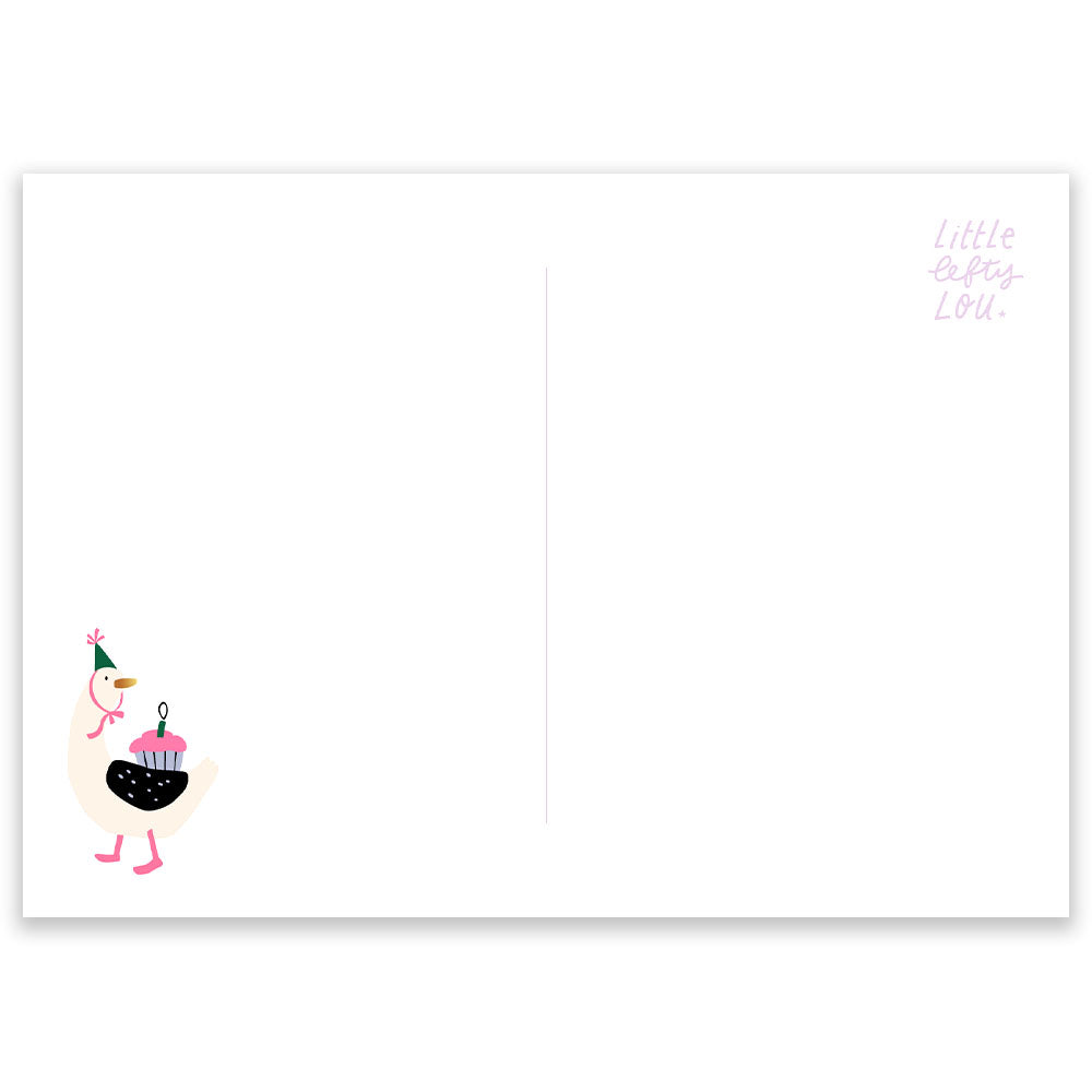 3 Geese Happy Birthday Postcard - Little Lefty Lou