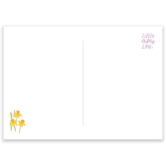 Big Birthday Hugs Postcard - Little Lefty Lou