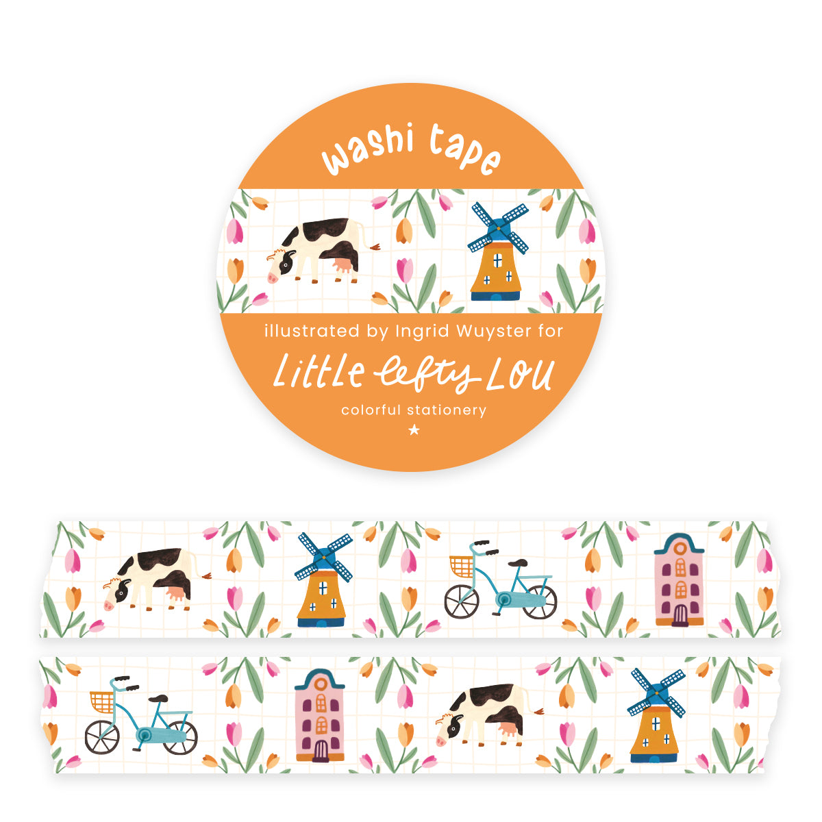 Dutch Bike Ride Washi Tape - Little Lefty Lou