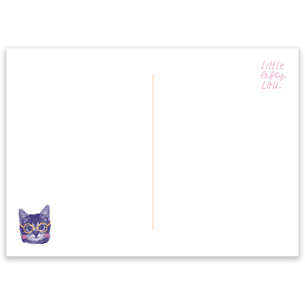 Halftone Cats Postcard