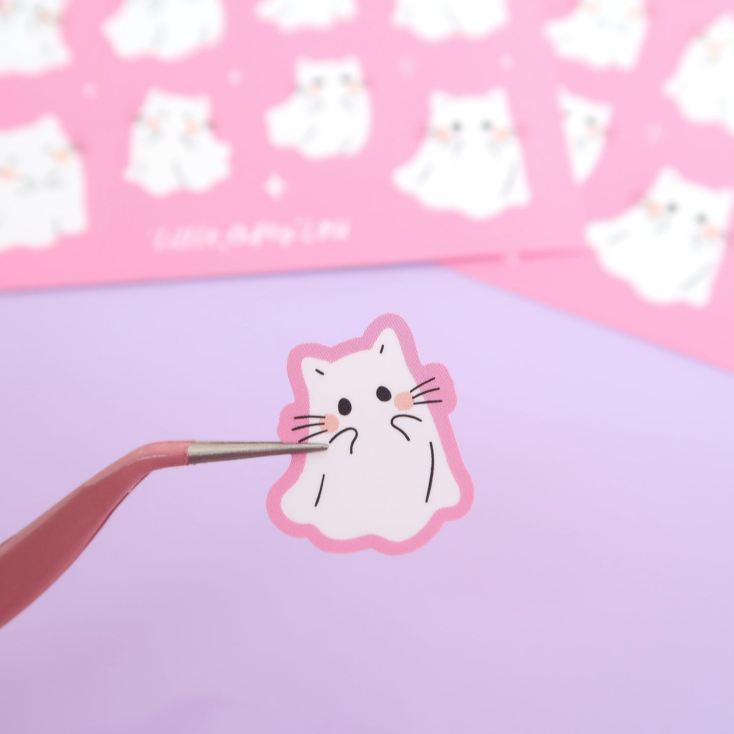 Ghost Cats Stickers (S034) - Little Lefty Lou