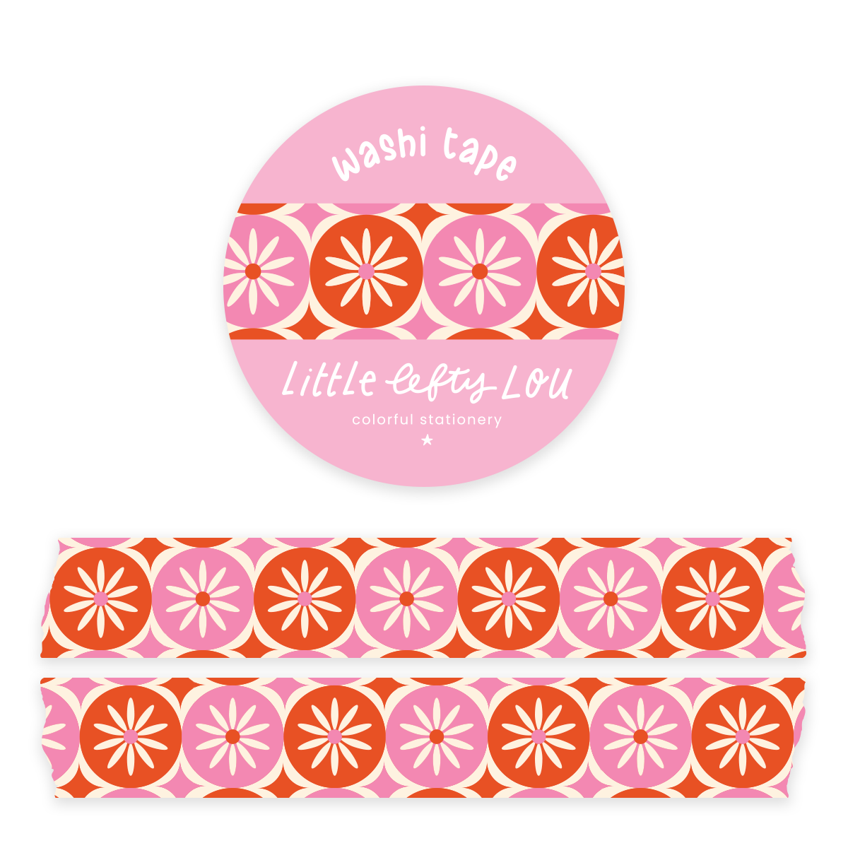 Mid Century Daisy Dots Washi Tape