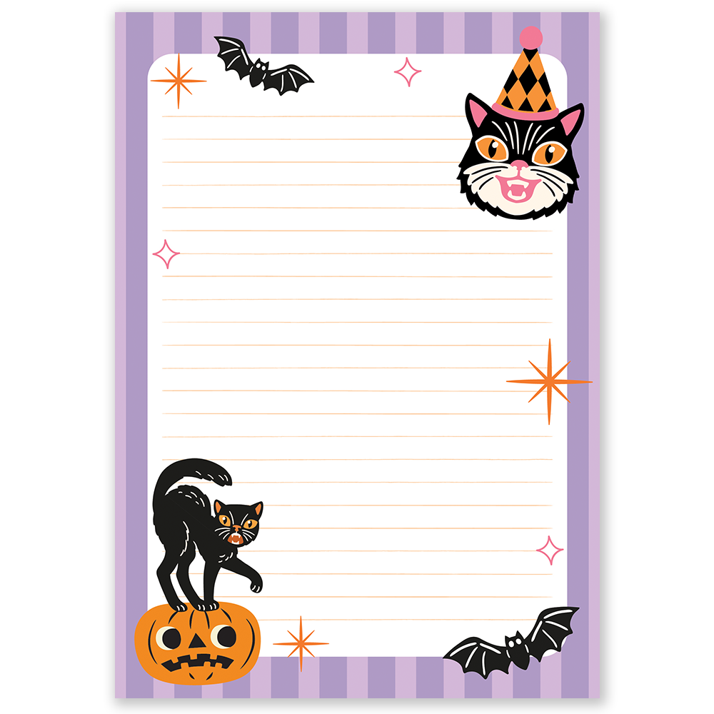 A5 Vintage Halloween Notepad Double Sided