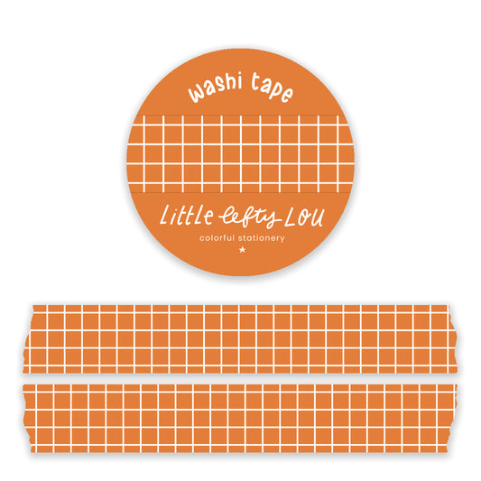 Oranje Grid Washi Tape