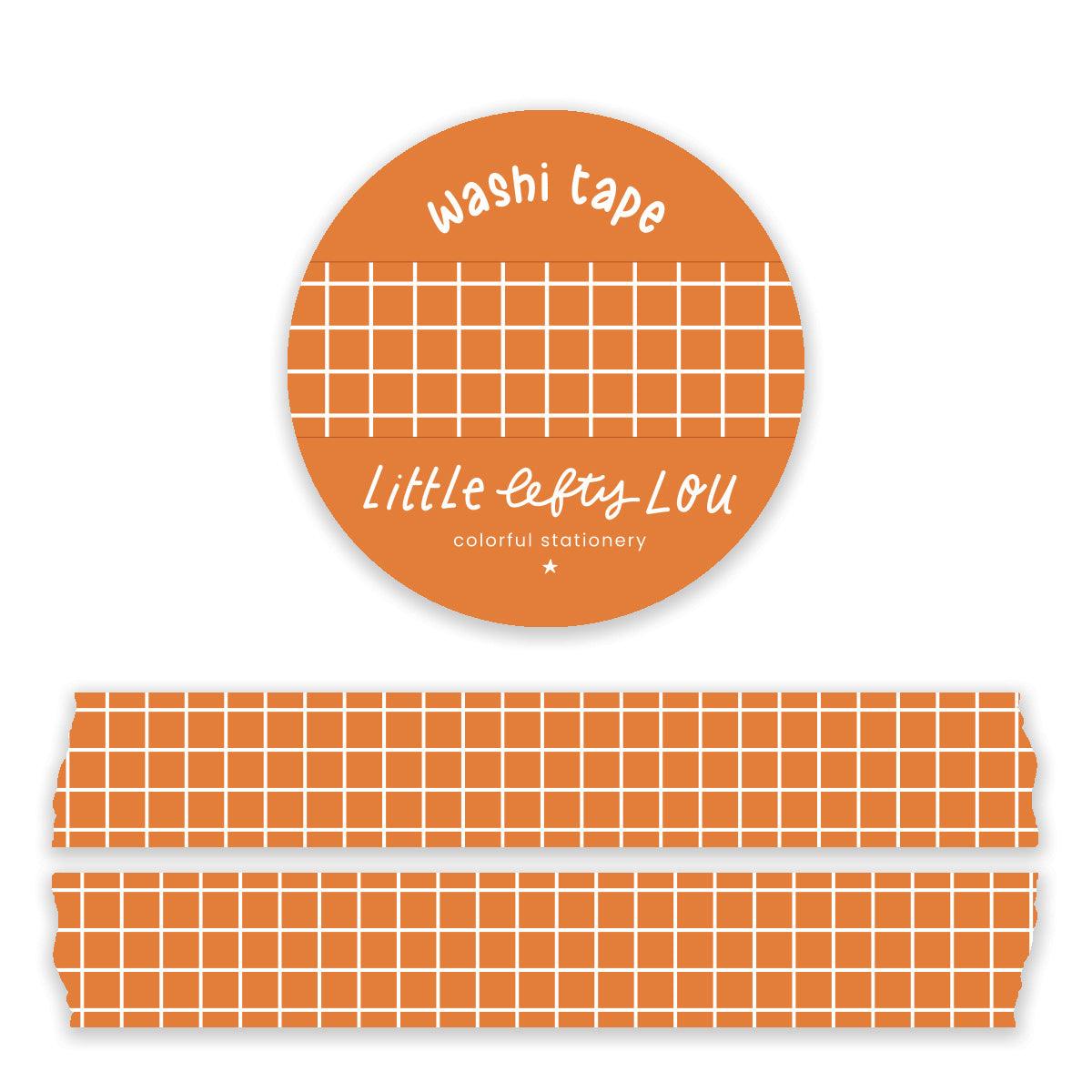 Oranje Grid Washi Tape