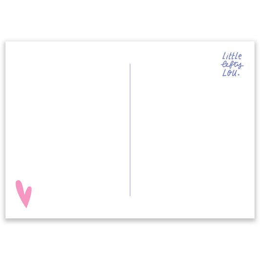 Perfect Is Boring Postcard - Little Lefty Lou