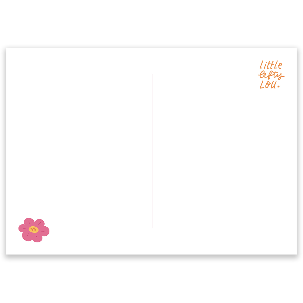 Retro Floral Bouquet Postcard