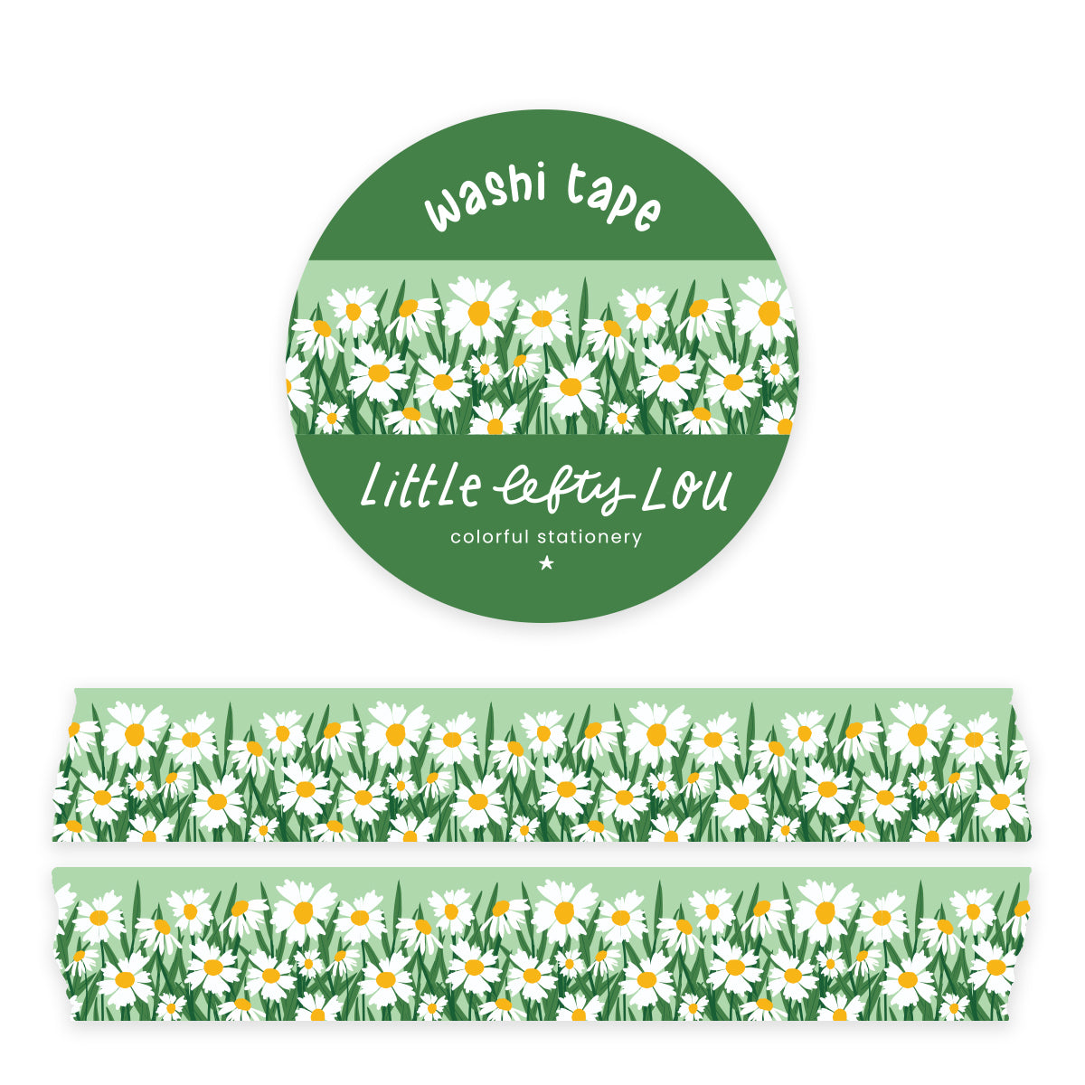 Daisies Border Washi Tape - Little Lefty Lou