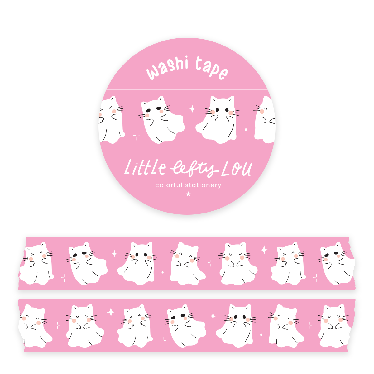 Ghost Cats Washi Tape - Little Lefty Lou