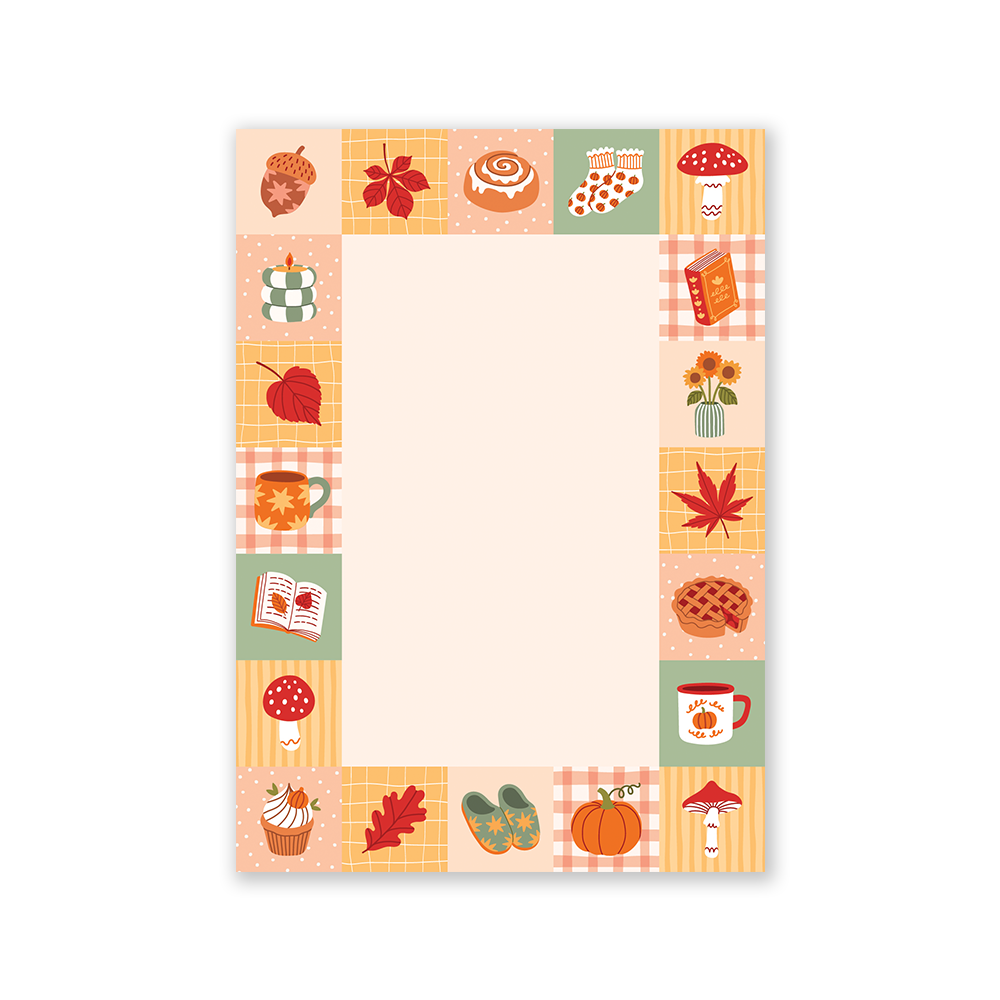 A6 Fall Patchwork Notepad