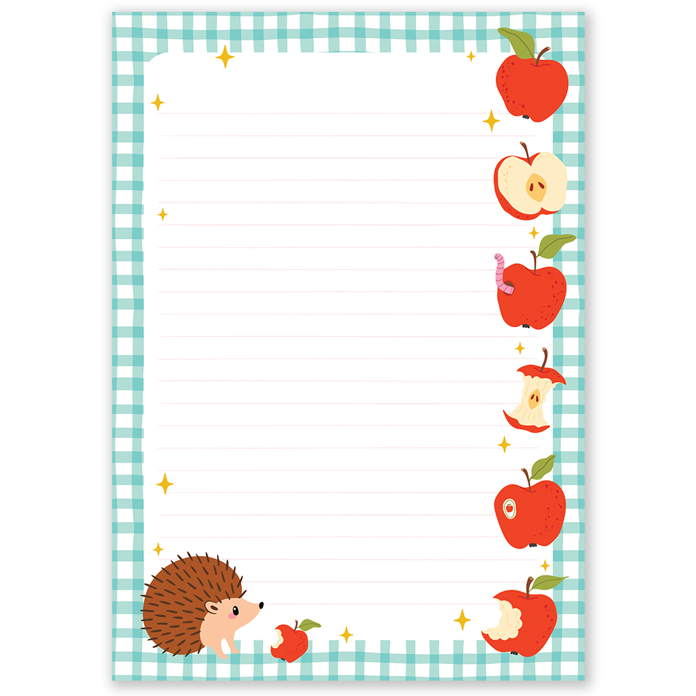 A5 Hedgehog Notepad Double Sided