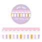Pink Scallops and Stripes - 2 Slim Washi Tapes