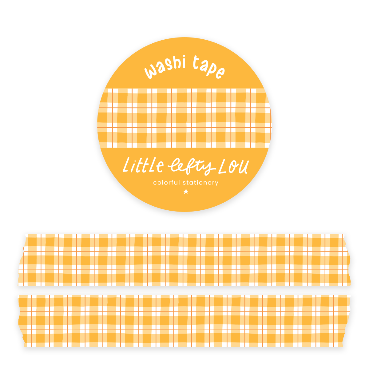 Yellow Gingham Washi Tape