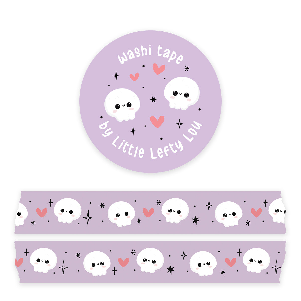 Skulls Purple Washi Tape