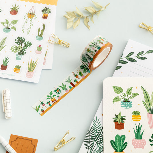 Brede Houseplants Washi Tape