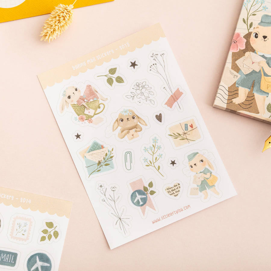 Bunny Mail Stickers (S013) - Little Lefty Lou