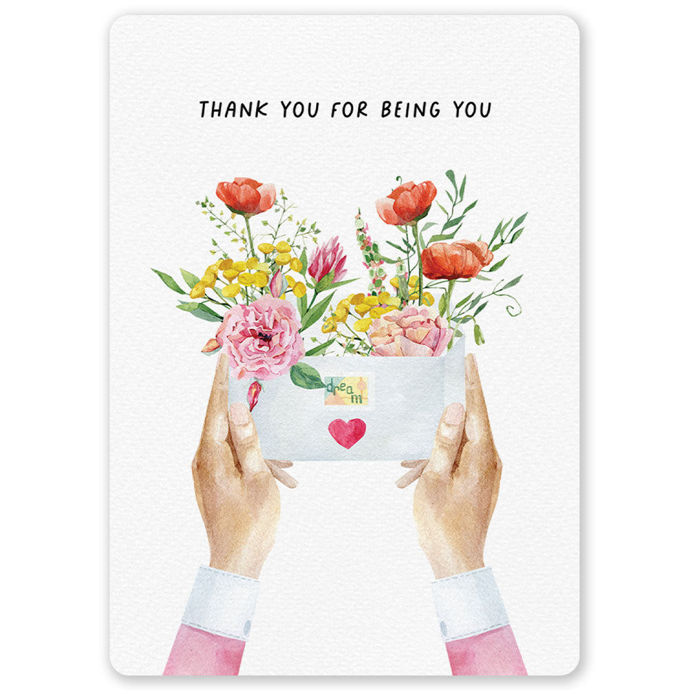 Thank You Flower Envelope Ansichtkaart