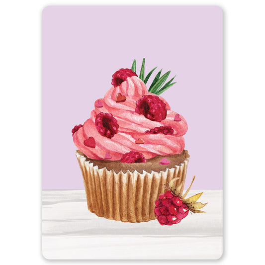 Raspberry Cupcake Ansichtkaart