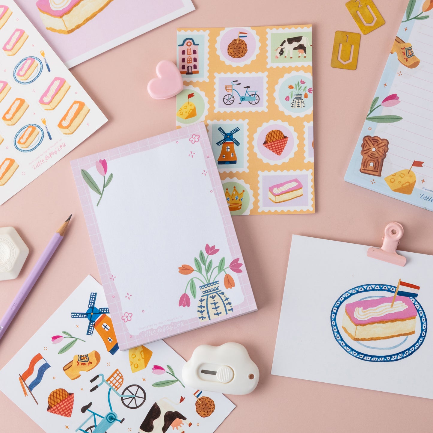 Roze Tompouce Bordje Postcard