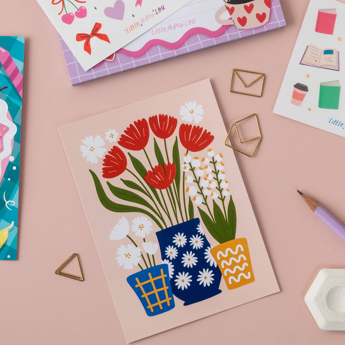 Flower Vases Postcard