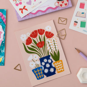 Flower Vases Postcard