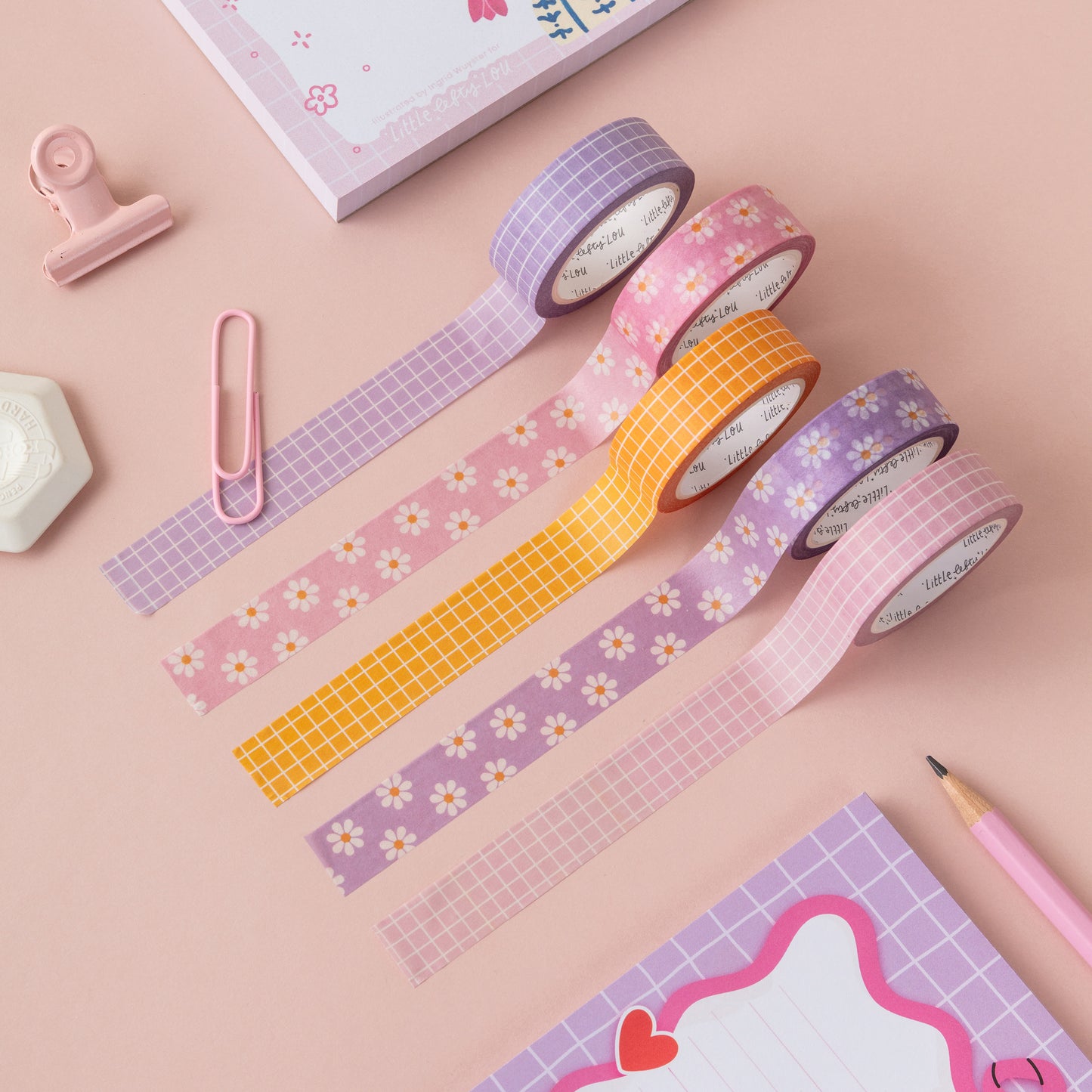 Lilac Grid Washi Tape