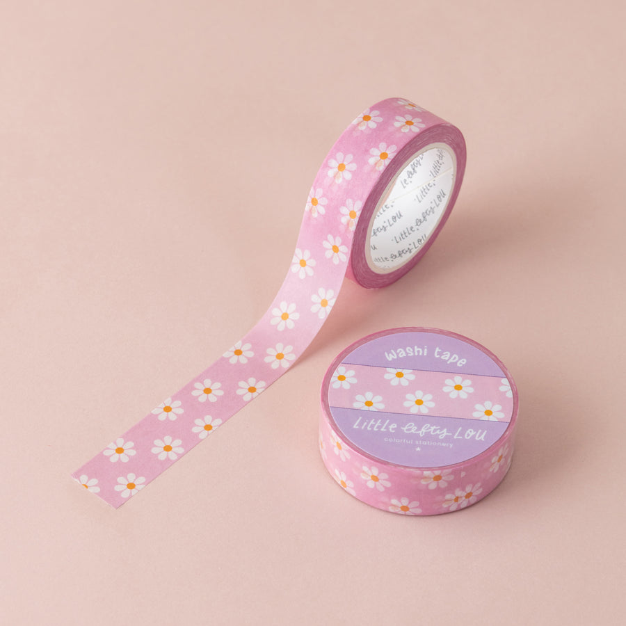 Pink Daisies Washi Tape