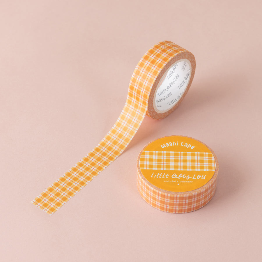 Yellow Gingham Washi Tape