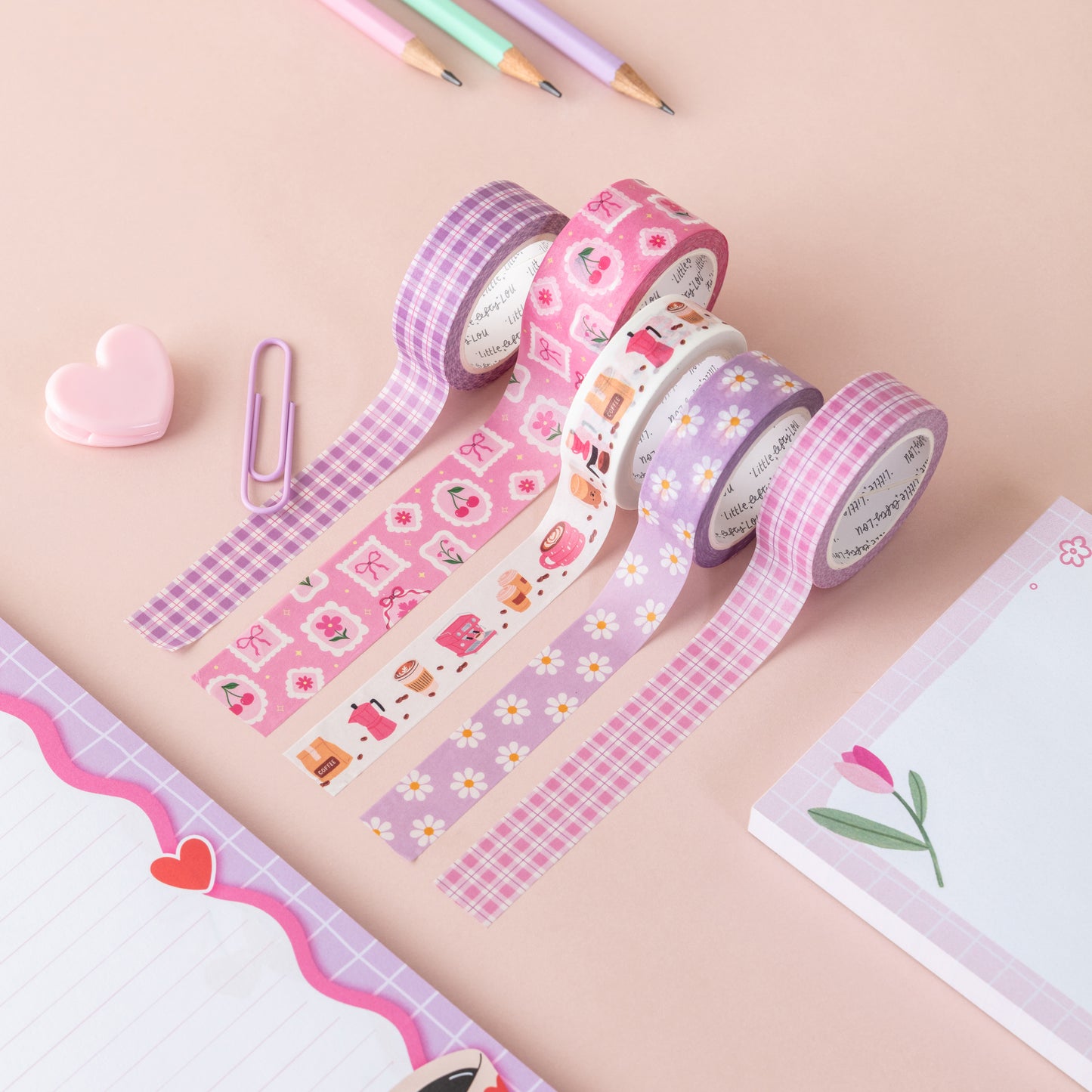 Wide Art Frames On Pink Washi Tape