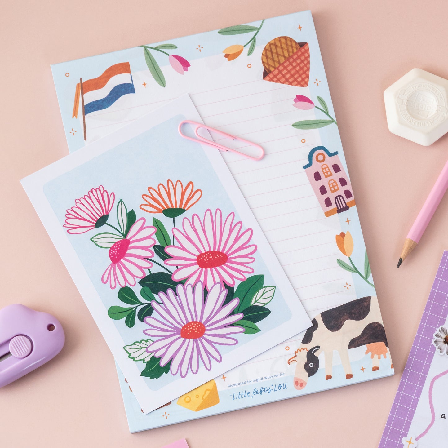 Colorful Daisies Blooming Postcard
