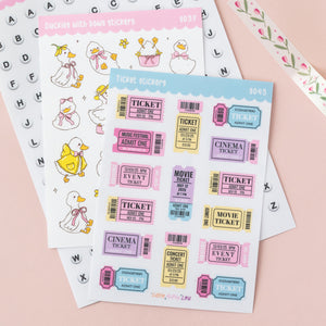 A6 Ticket Sticker Sheet (S045)