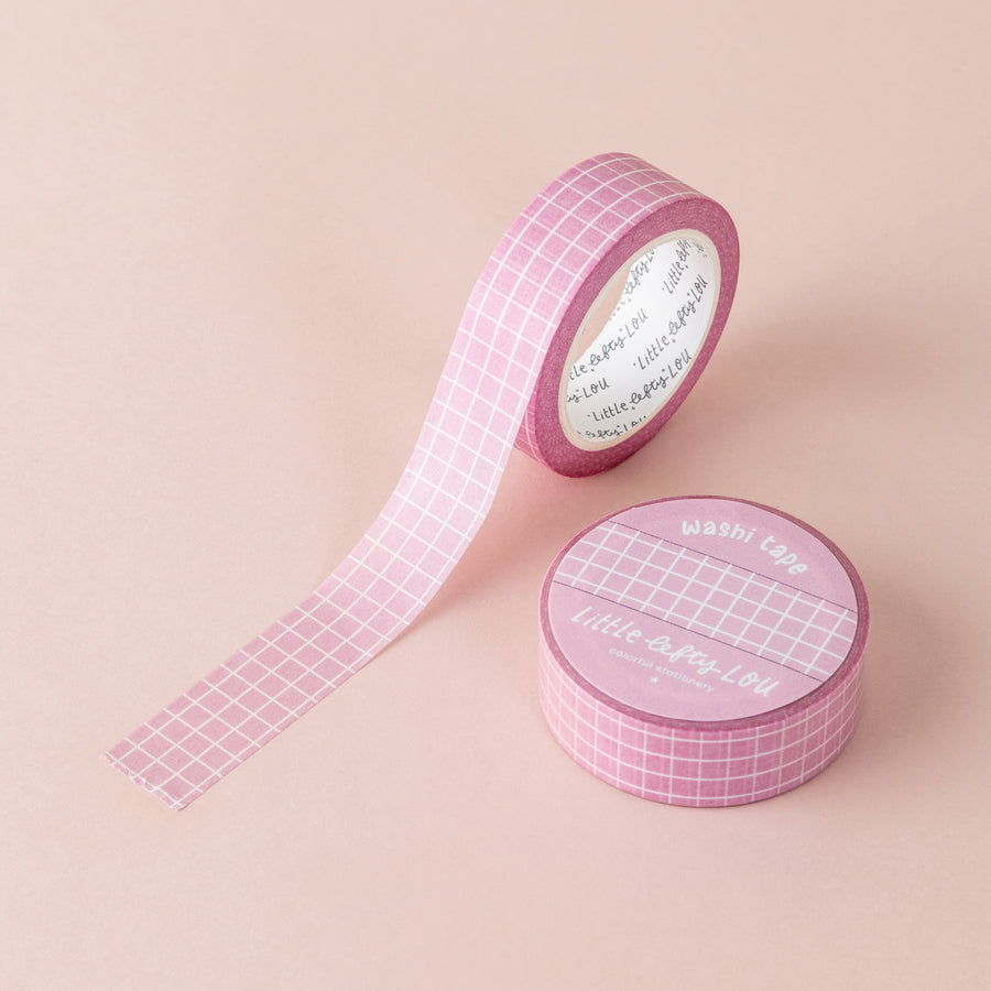 Pink Grid Washi Tape