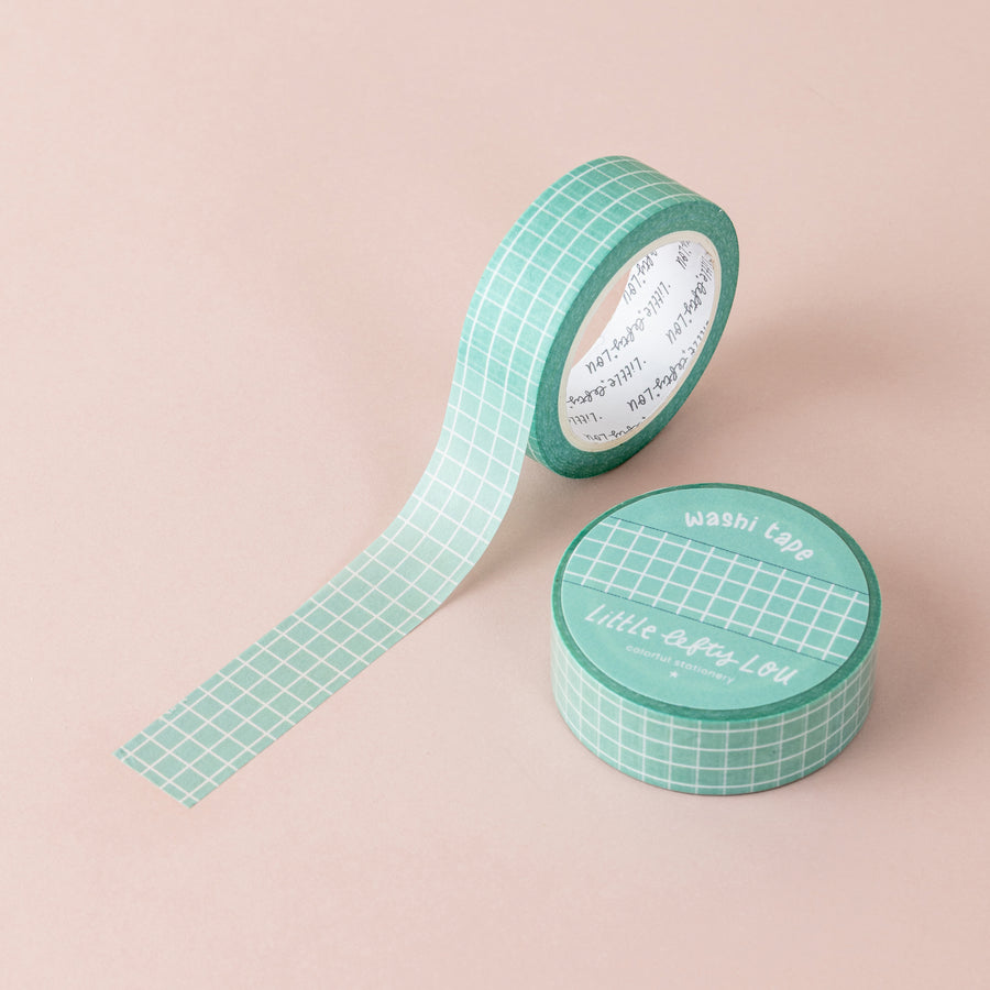 Mint Grid Washi Tape