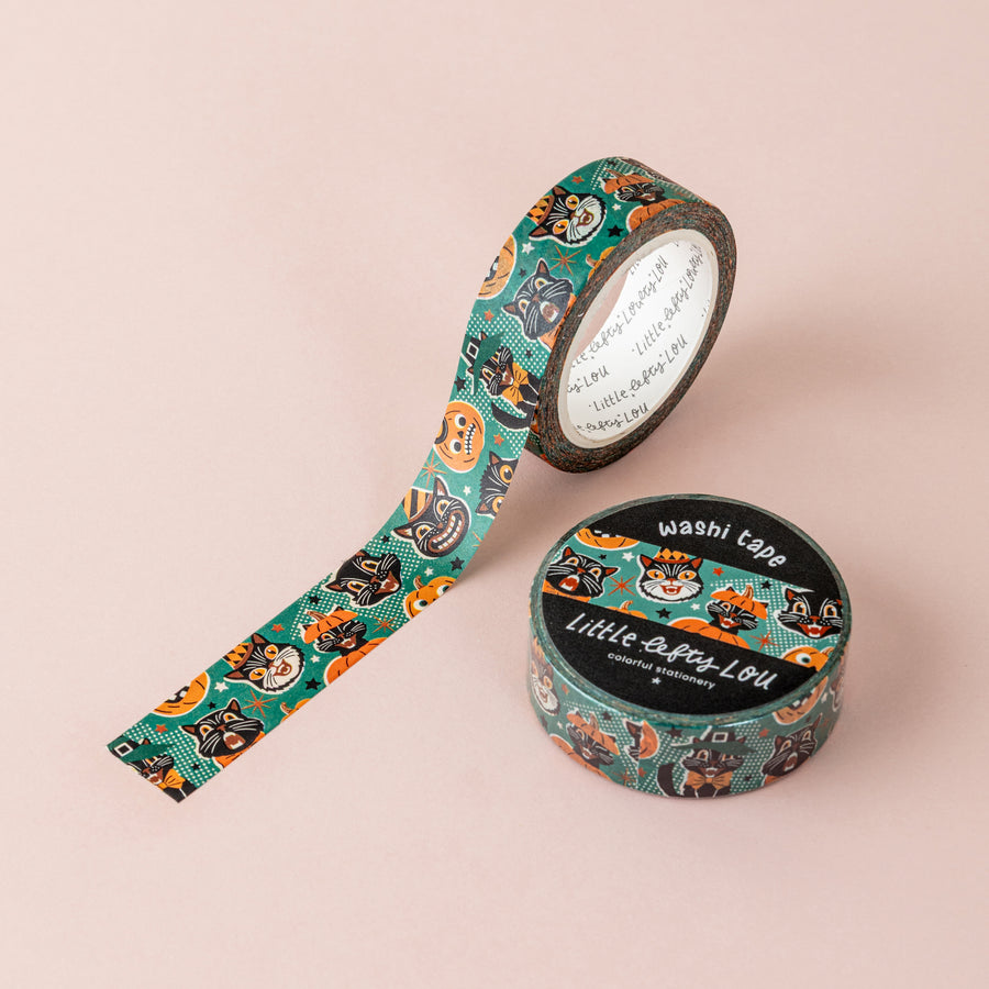 Vintage Halloween Washi Tape Green