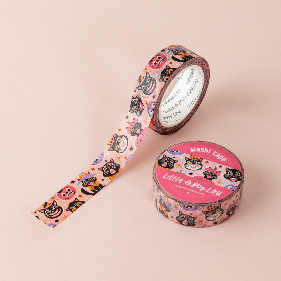 Vintage Halloween Washi Tape Pink