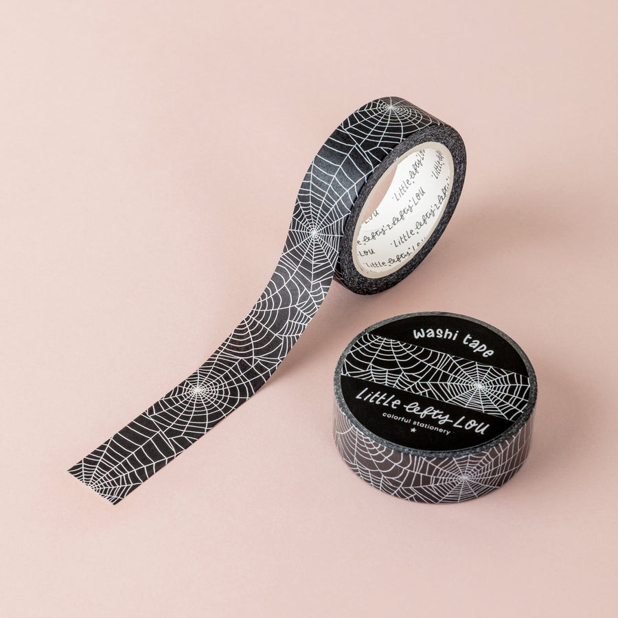 Spiderweb Black Washi Tape