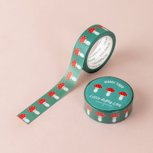 Teal Mushrooms Washi Tape