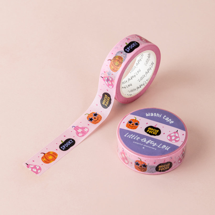 Pink Spoopy Pumpkins Washi Tape