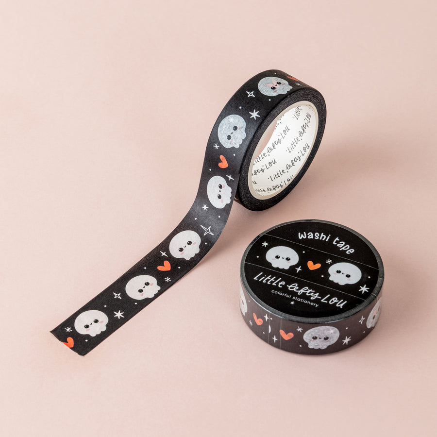 Skulls Black Washi Tape