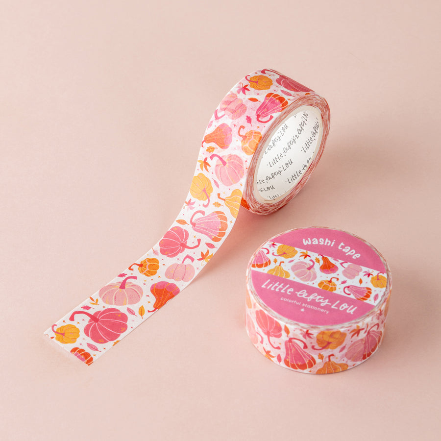 Wide Pink Pumpkins Washi Tape