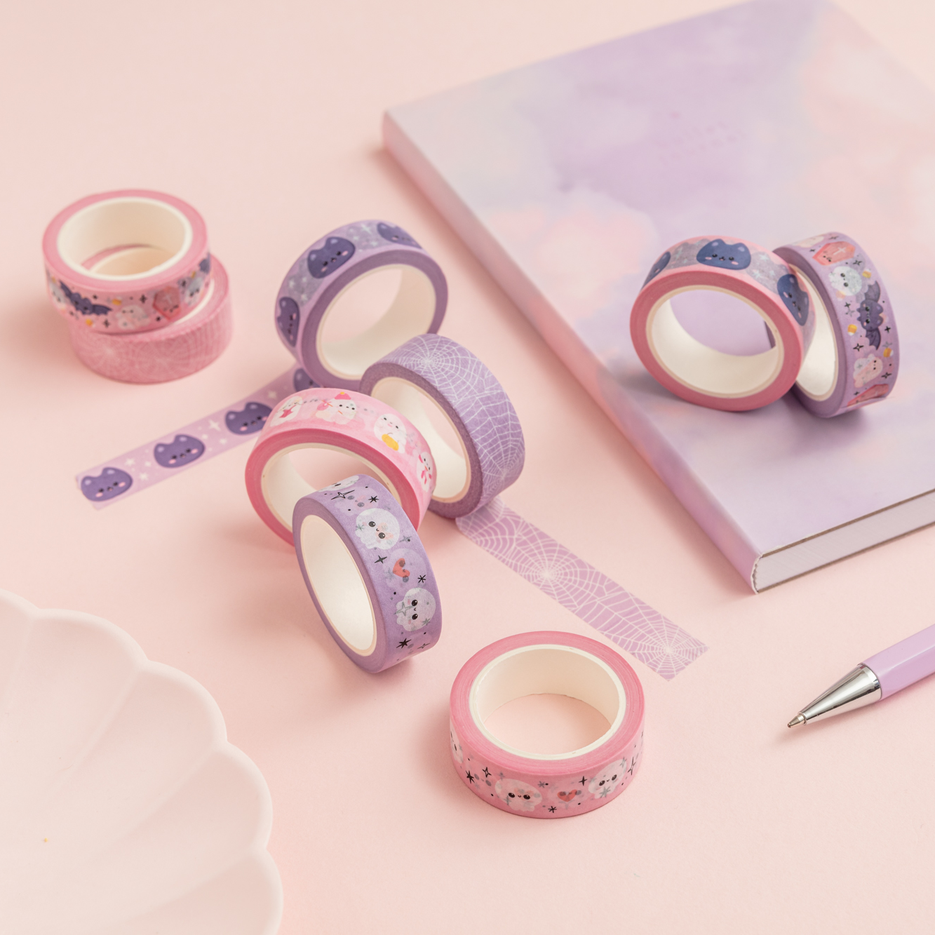 Spiderweb Pink Washi Tape - Little Lefty Lou