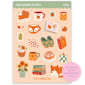 Pre-Order: A6 Cozy Autumn Sticker Sheet (S060)