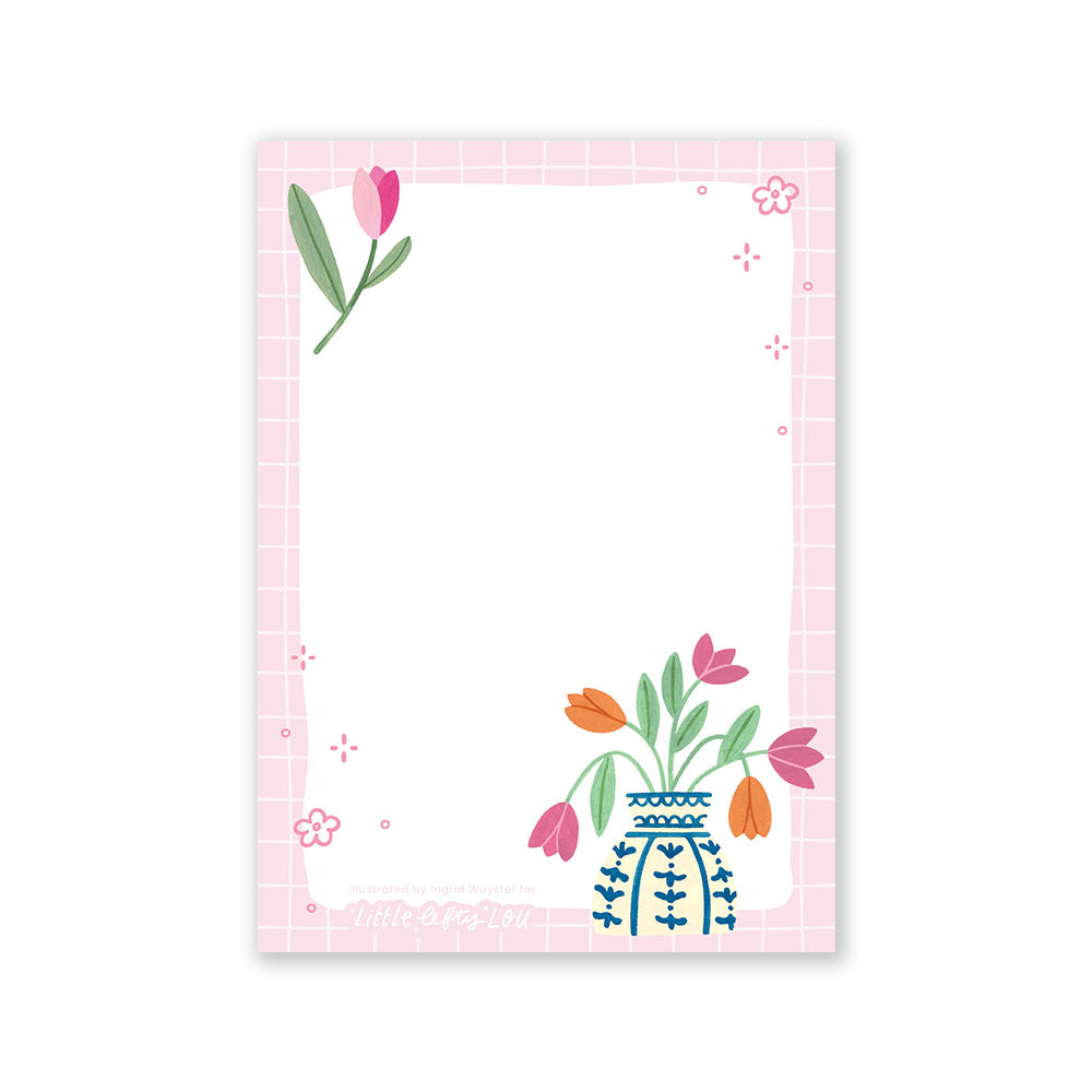 A6 Tulips Notepad - Little Lefty Lou