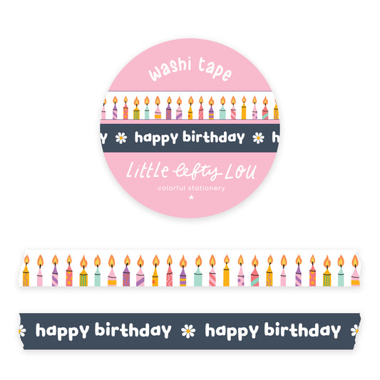 Happy Birthday - 2 Slim Washi Tapes