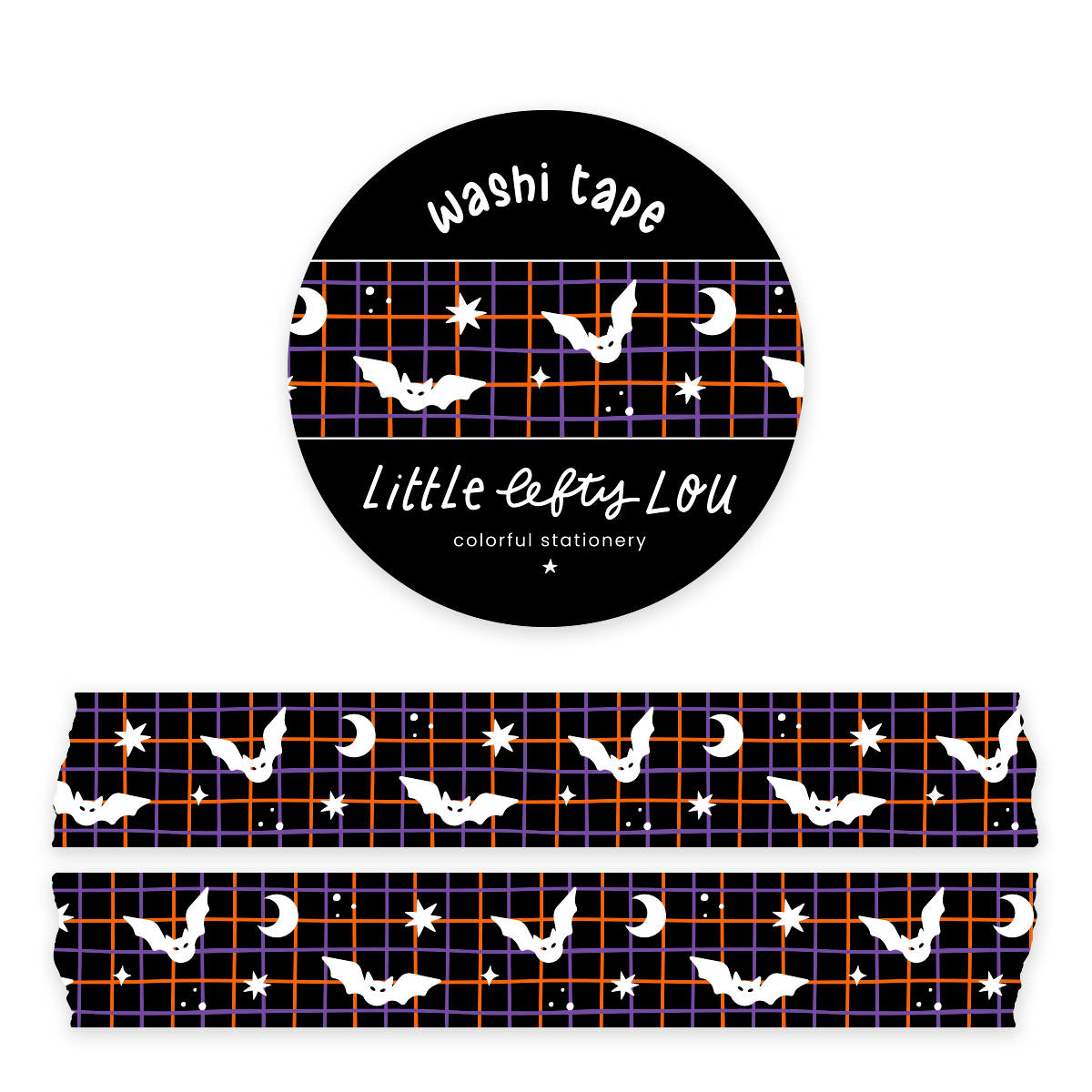 Bat Grid Washi Tape