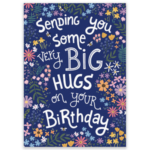 Big Birthday Hugs Postcard - Little Lefty Lou