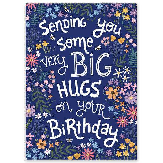 Big Birthday Hugs Postcard - Little Lefty Lou