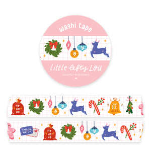 Christmas Icons Grid Washi Tape - Little Lefty Lou