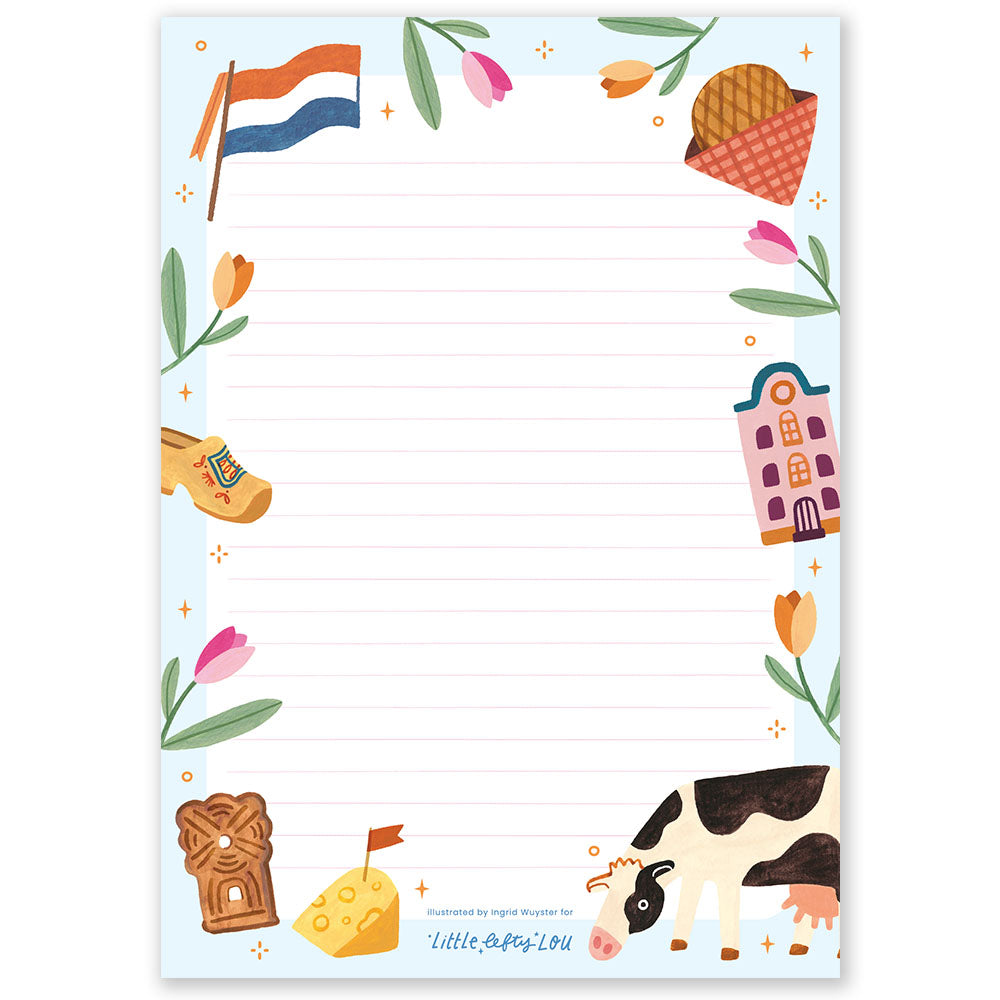 A5 Dutch Notepad Double Sided - Little Lefty Lou